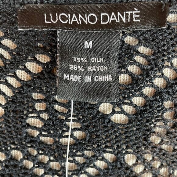 NWT Luciano Dante Black Silk Blend Cardigan Top - Picture 7 of 8